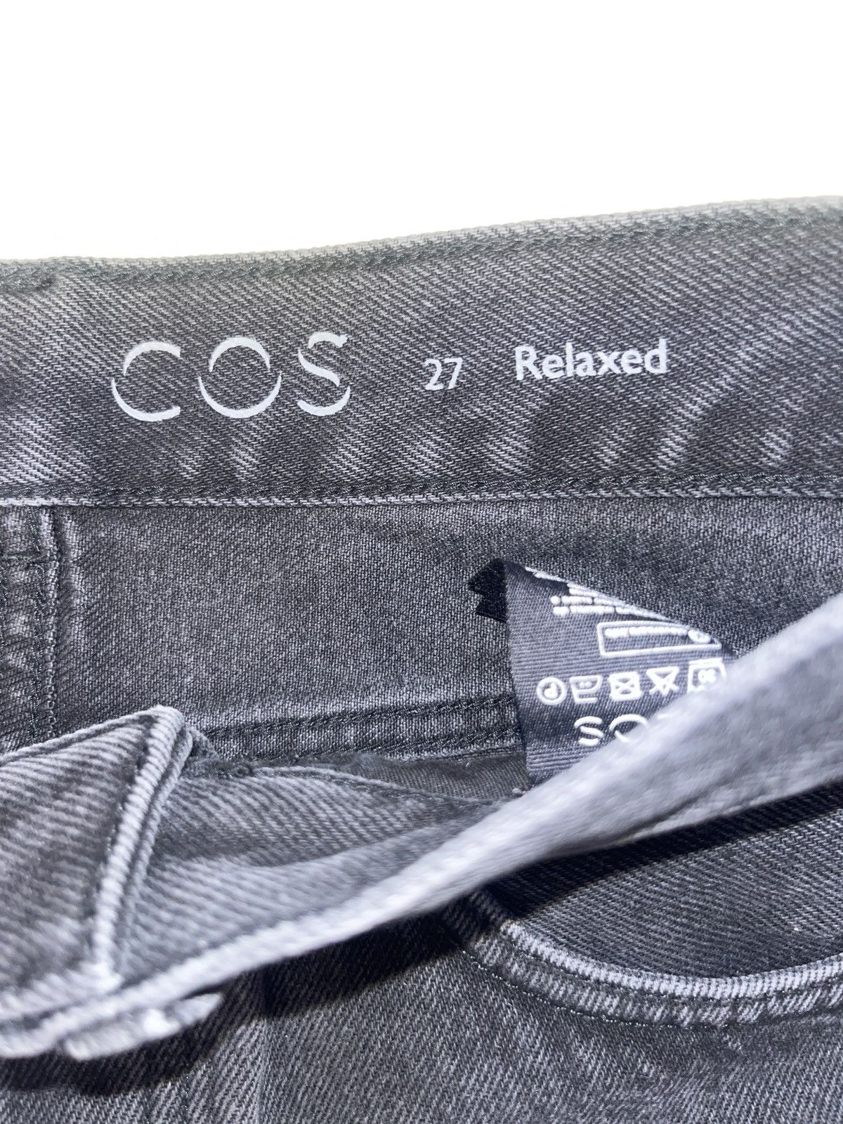Cos COS / RELAXED-FIT DENIM SHORTS / Dark Gray Size US 27 - 4 Thumbnail