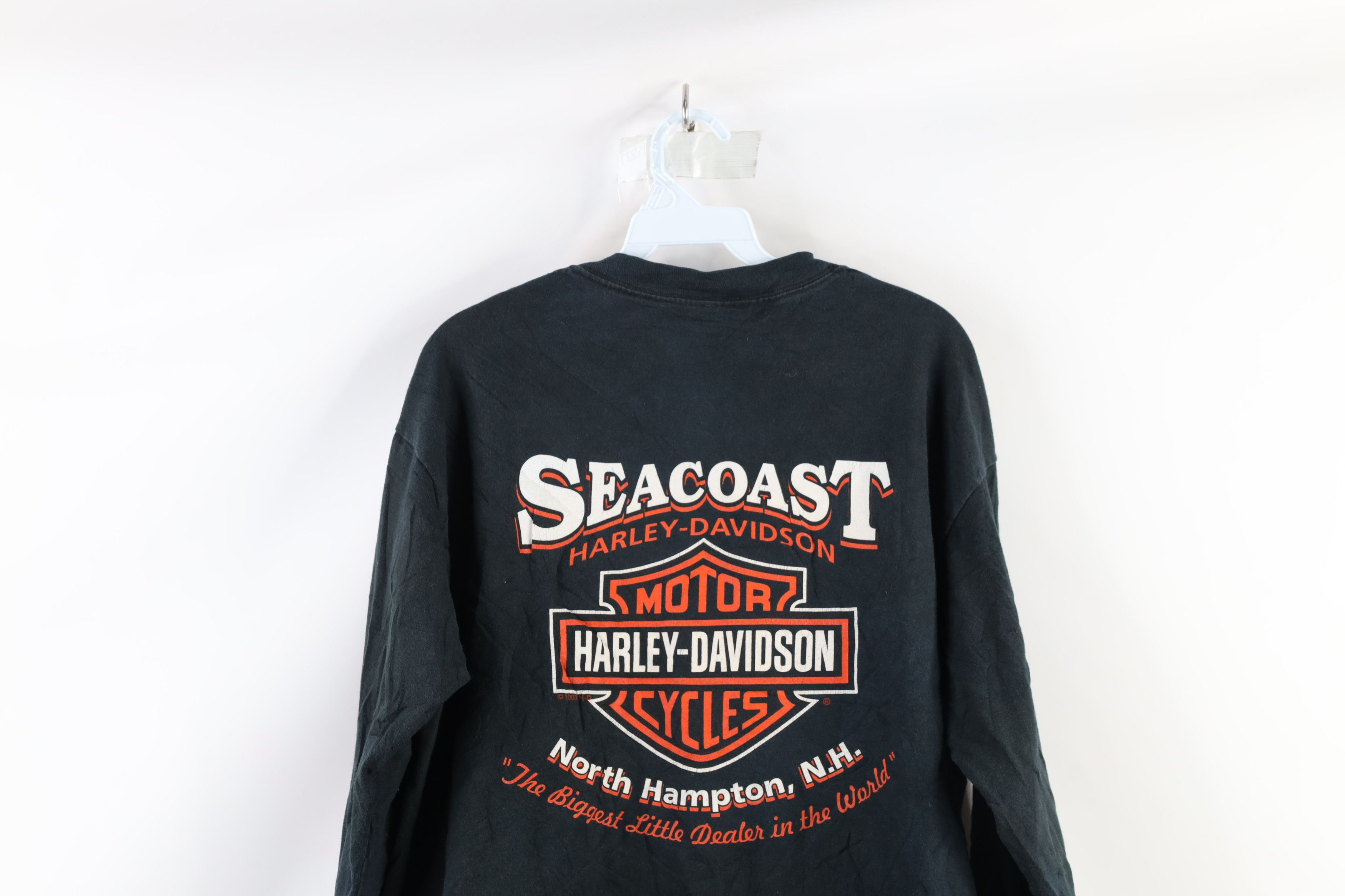 Harley Davidson × Vintage Vintage Harley Davidson Flames Long Sleeve T-Shirt Black Size US M / EU 48-50 / 2 - 9 Thumbnail