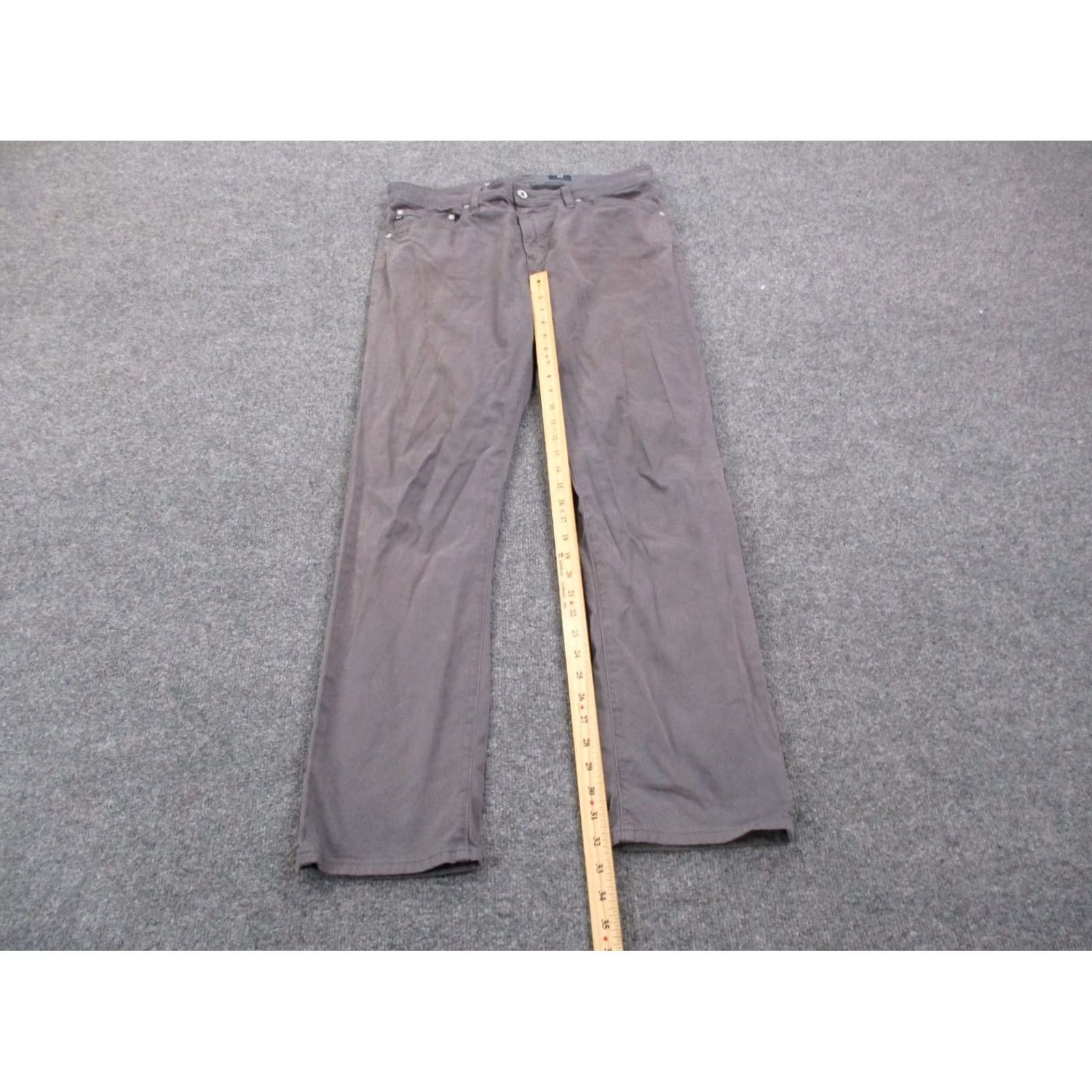 Vintage AG Adriano Goldschmied Pants Mens 34 X 32 Gray Everett Slim Straight Chino Casual Business Size US 34 / EU 50 - 3 Thumbnail
