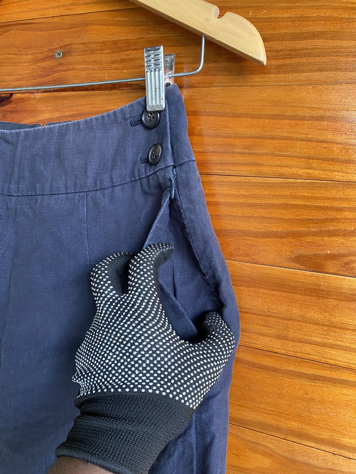 Margaret Howell Margaret Howell Navy Linen Wide Pants | Japanese Minimalist Size 27" / US 4 / IT 40 - 7 Thumbnail