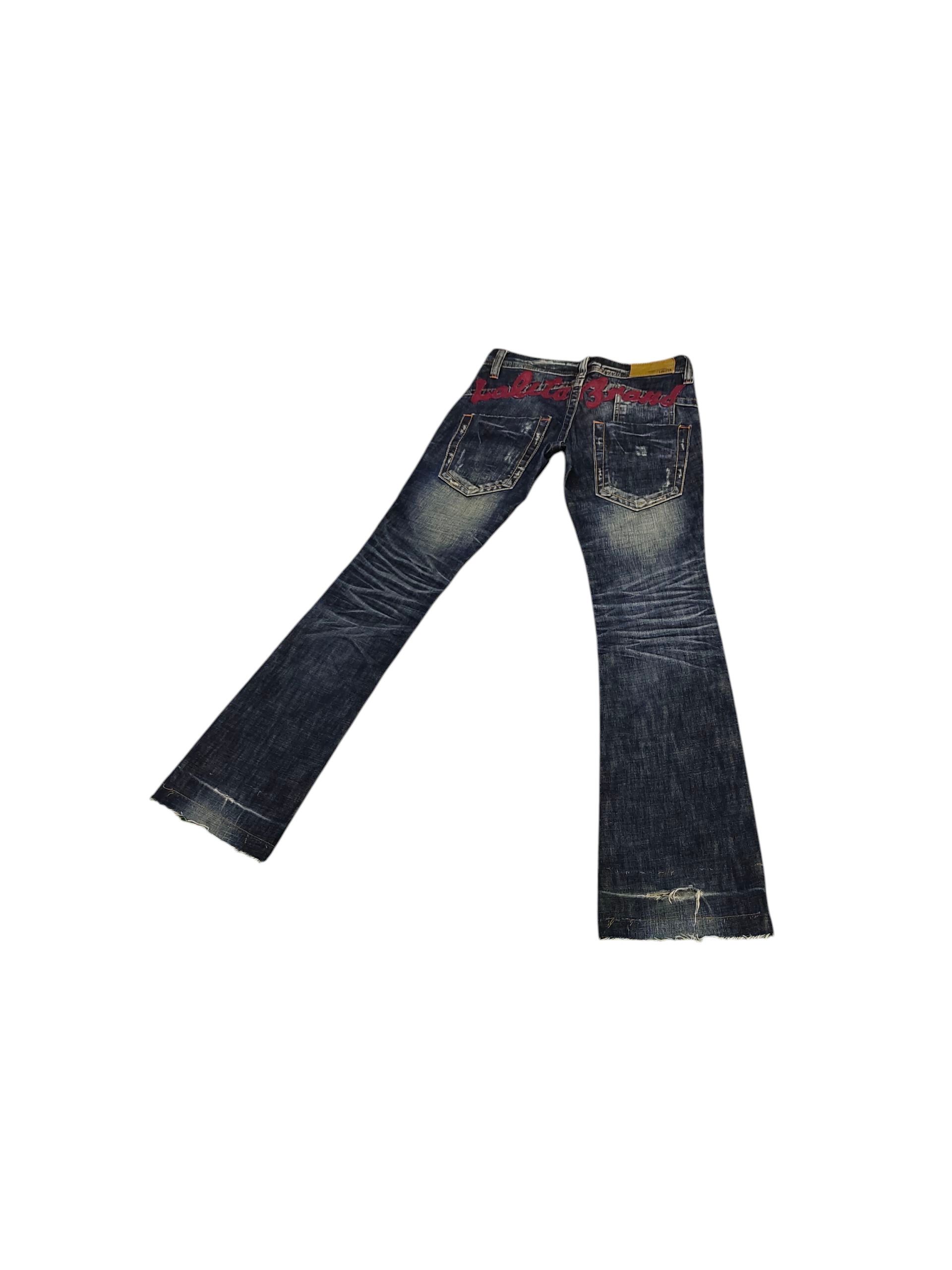 If Six Was Nine Flare Jeans Lolita Clawmark Distress Bootcut Low Rise Y2k Size US 26 / EU 42 - 3 Thumbnail