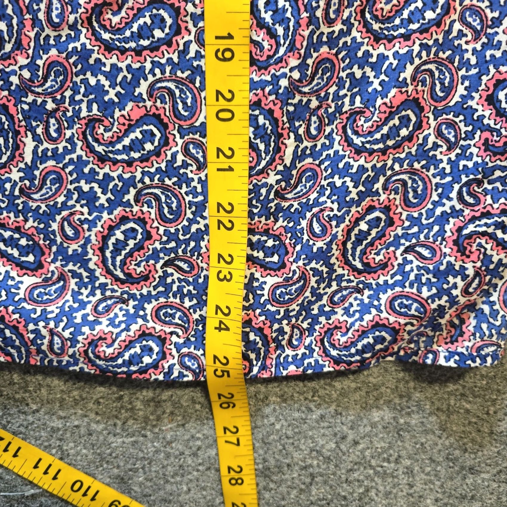 J.Crew J.CREW Blouse Womens Size 8 Long Sleeve Round Neck Paisley Floral Blue Pink Casual Popover Lightweight Spring Summer Regular Women Size M / US 6-8 / IT 42-44 - 6 Thumbnail