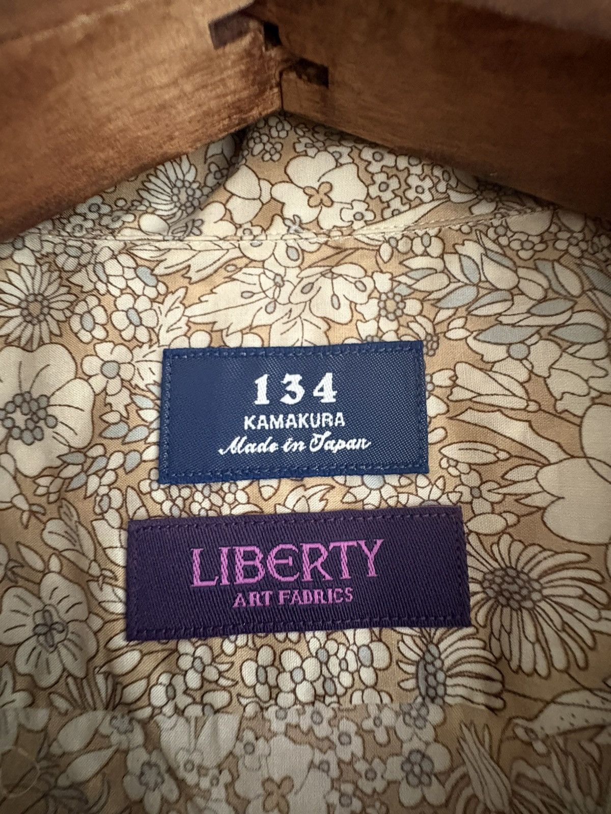 Kamakura Shirts X Liberty Patrick Gordon Shirt 134 Japan in Beige, Women's — image 3 of 6