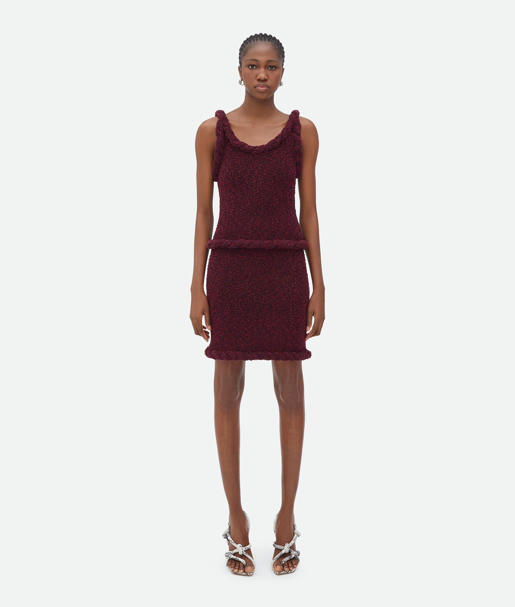 Bottega Veneta o1bcso1str0225 Towelling Viscose Tank Top in Burgundy Size S / US 4 / IT 40 - 5 Thumbnail
