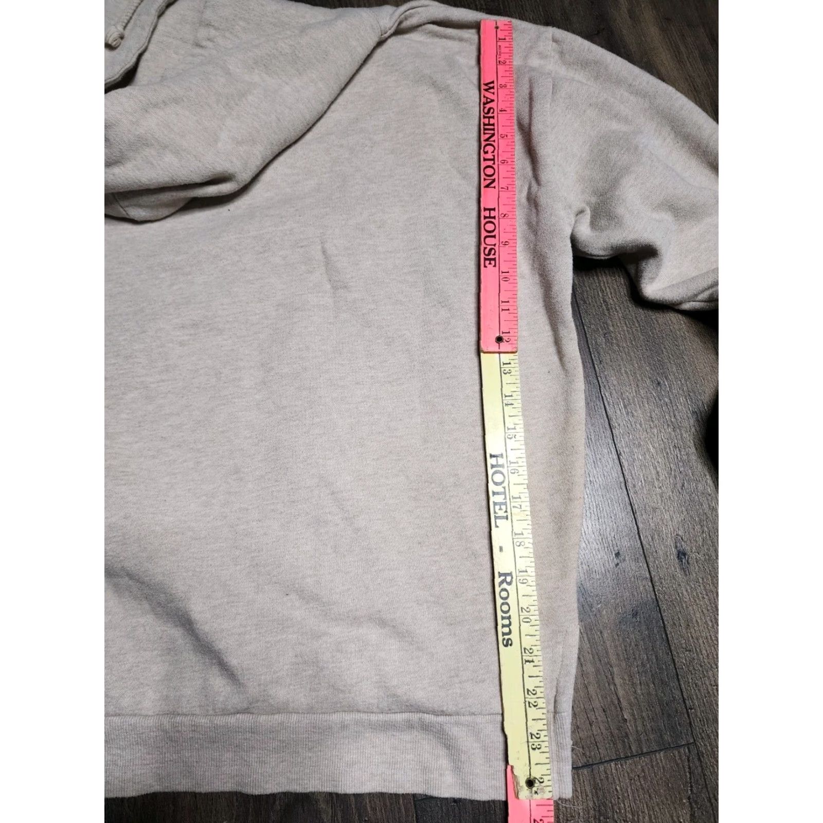 Vintage WOMENS Modish Rebel Beige Hoodie Pullover M Travel Long Sleeve Size M / US 6-8 / IT 42-44 - 2 Thumbnail