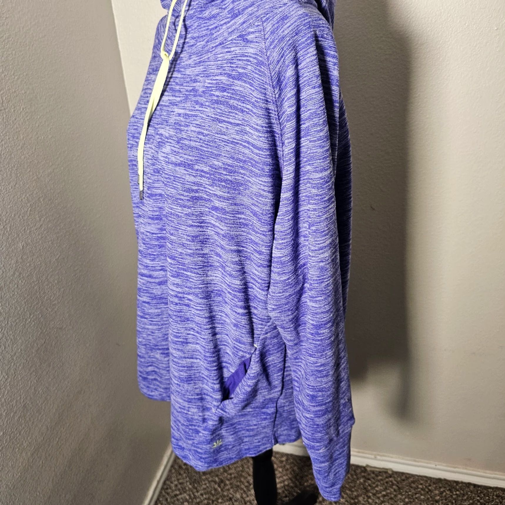 Vintage Women’s Hoodie Lukas Hoodie Heather Royal Blue Pullover Size L Size L / US 10 / IT 46 - 2 Thumbnail
