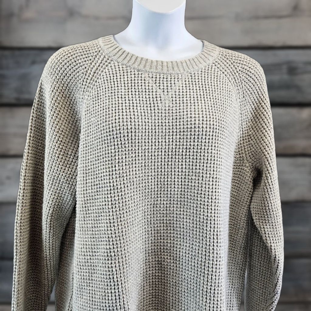 Market Market & Spruce Womens Crew Neck Waffle Stitch Sweater Sz 3X Gray Shirt Pullover Womens 3X Gray Size XXL / US 16-18 / IT 52-54 - 1 Thumbnail