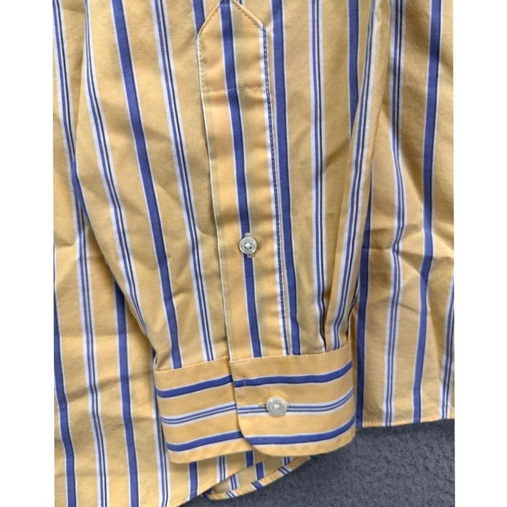 Vintage L.L. Bean Button Up Shirt Mens XL Yellow Striped Wrinkle Stain Resistant Pocket Shirt Size US XL / EU 56 / 4 - 4 Thumbnail