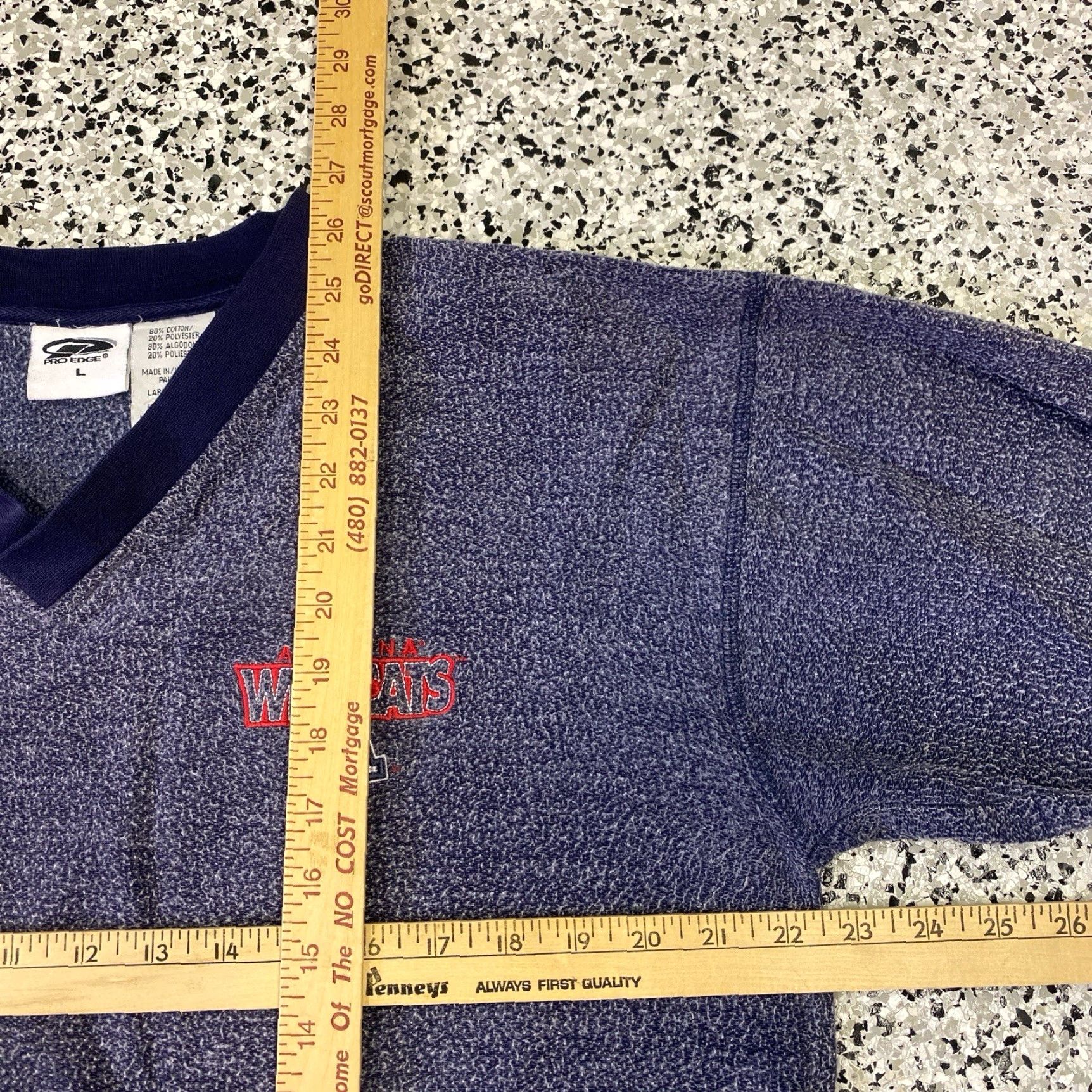 Fruit Of The Loom VINTAGE University of Arizona Wildcats Crewneck Sweatshirt Large Blue Nike Size US L / EU 52-54 / 3 - 2 Thumbnail