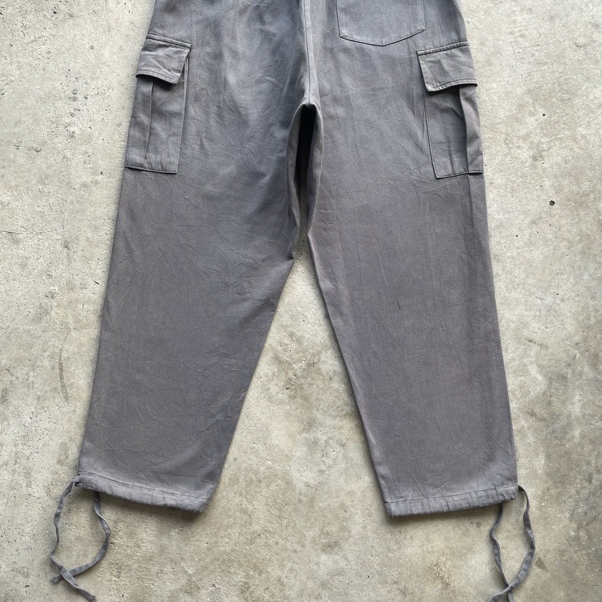 Hook-Ups Vintage Hook Faded Drawstring Waist Baggy Cargo Pants Size US 32 / EU 48 - 10 Thumbnail