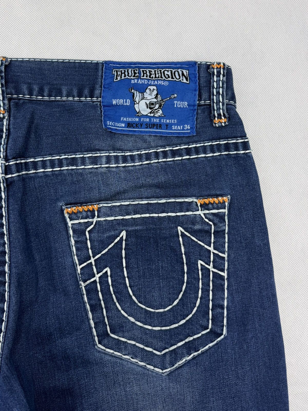 True Religion True Religion Ricky Super T Jeans USA Seams Size US 33 - 3 Thumbnail