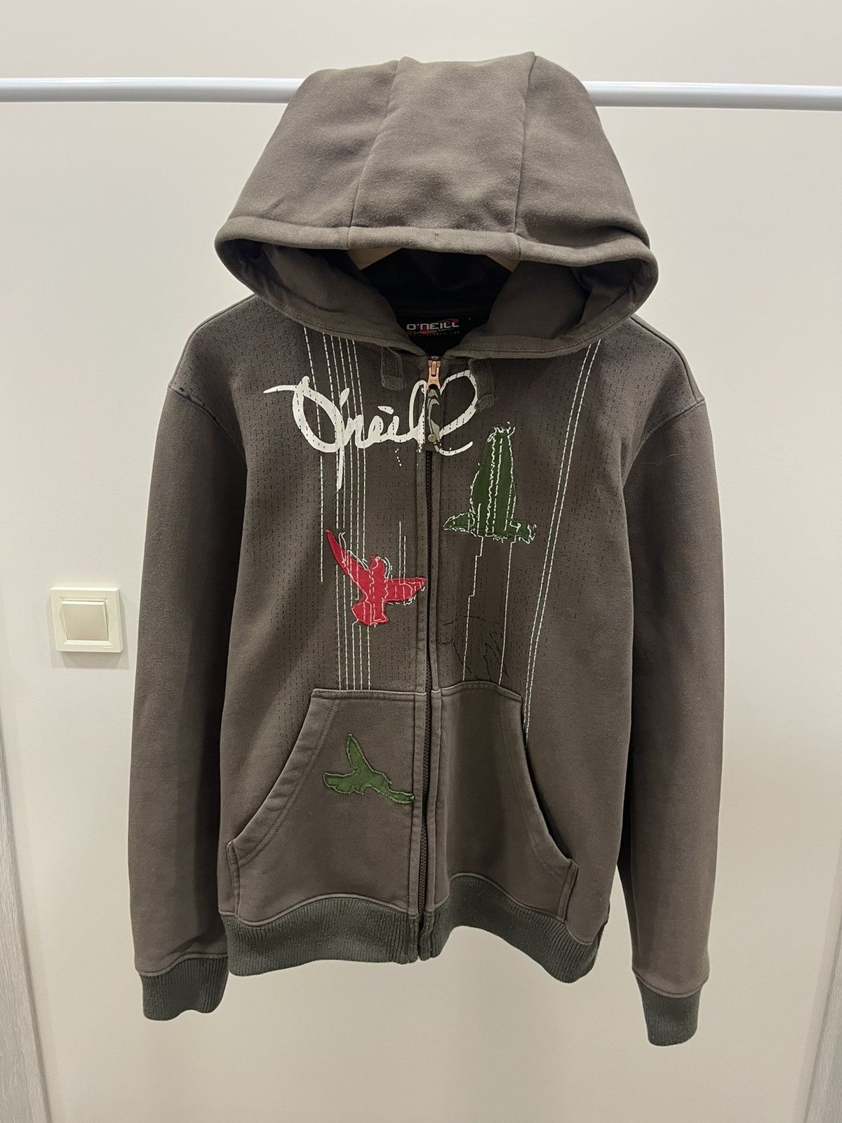 O'Neill Oniel surfwear y2kmocha brown zip up hoodie faded hype Size US L / EU 52-54 / 3 - 1 Thumbnail