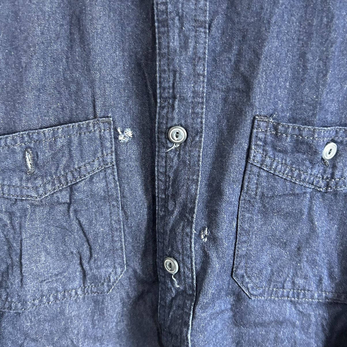 Vintage Vintage Spao Denim Button Down Distressed Shirt Size US L / EU 52-54 / 3 - 7 Thumbnail