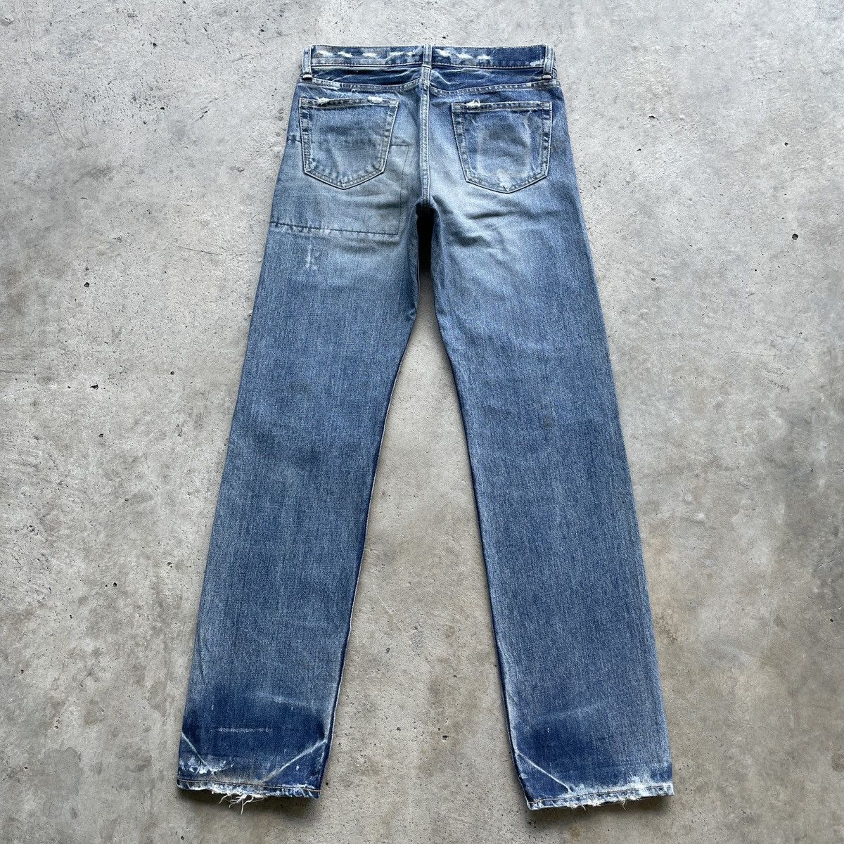 Japanese Brand W30💥 Vintage D.M.G Patchwork Faded Distressed Jeans Pants Size US 30 / EU 46 - 12 Thumbnail