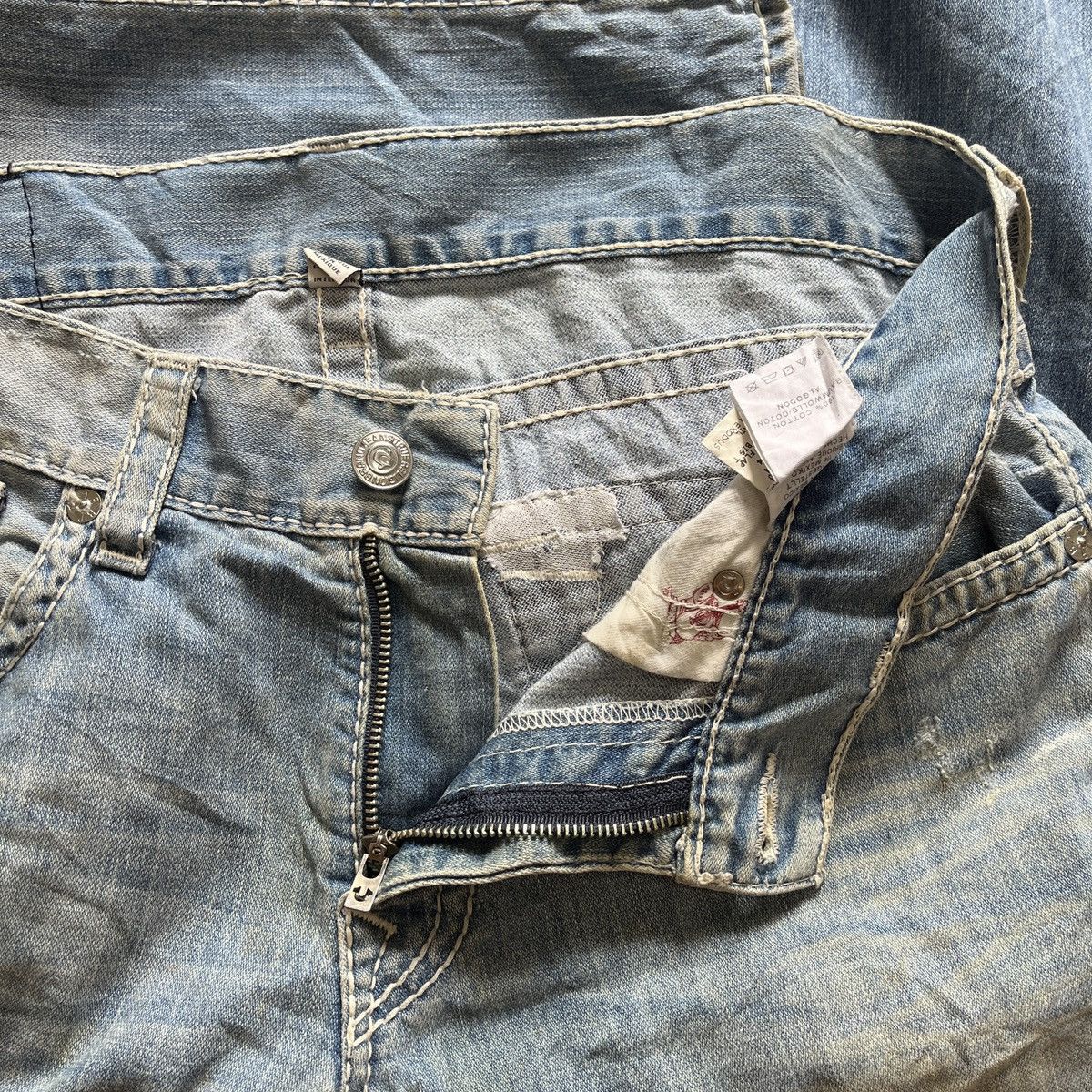 True Religion Thrashed True Religion Denim Jeans Straight Size US 34 / EU 50 - 17 Thumbnail