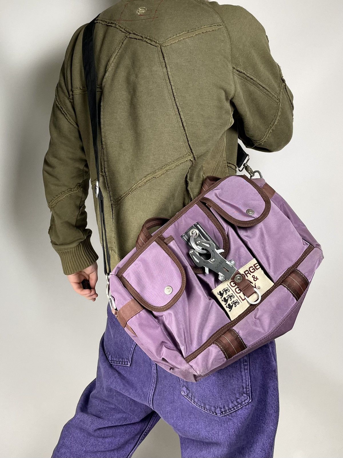 Japanese Brand George Gina & Lucy Six Pack Vintage Purple Carabiner Bag GGL Size ONE SIZE - 1 Thumbnail
