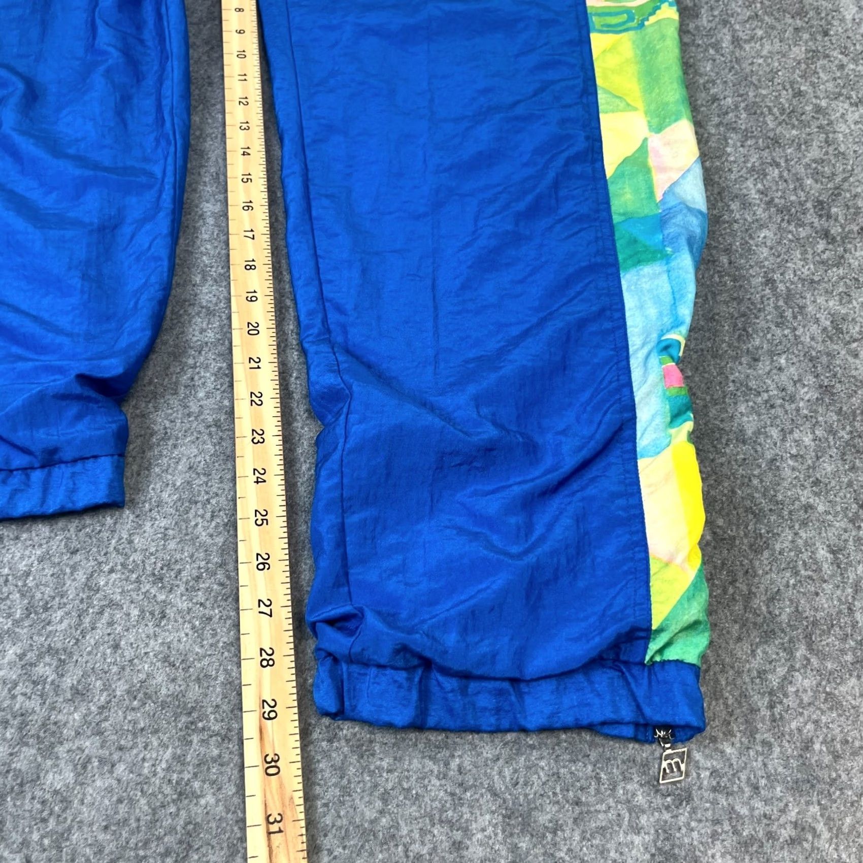 Etro Maser Mens Baggy Shell Pants Track 36 30 Retro Blue Lined Ski Festival 90s Size US 36 / EU 52 - 4 Thumbnail