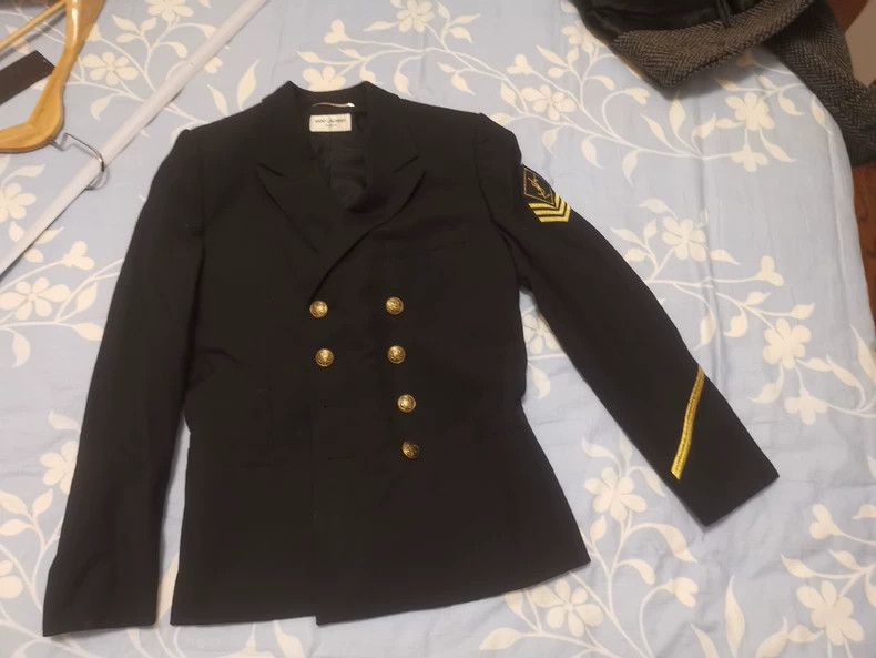 Saint Laurent Paris Saint Laurent Double-Breasted Military Jacket Size US S / EU 44-46 / 1 - 1 Thumbnail