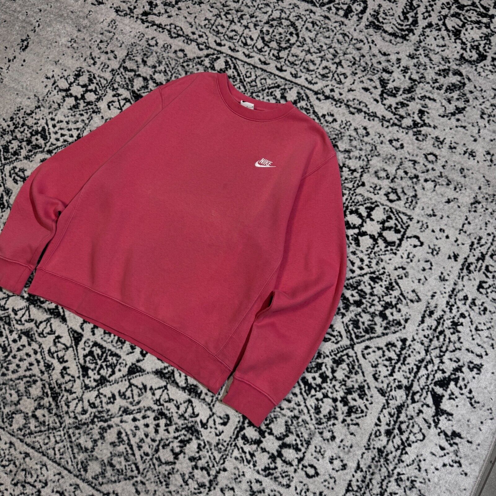 Nike × Vintage Vintage Nike Unisex Pink Cotton Sweatshirt Size M Size US M / EU 48-50 / 2 - 2 Thumbnail