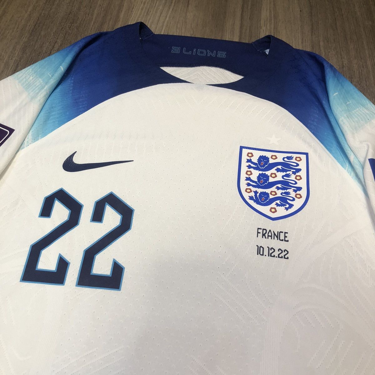 Nike England world cup 2022 player issue shirt #22 Bellingham Size US M / EU 48-50 / 2 - 3 Thumbnail