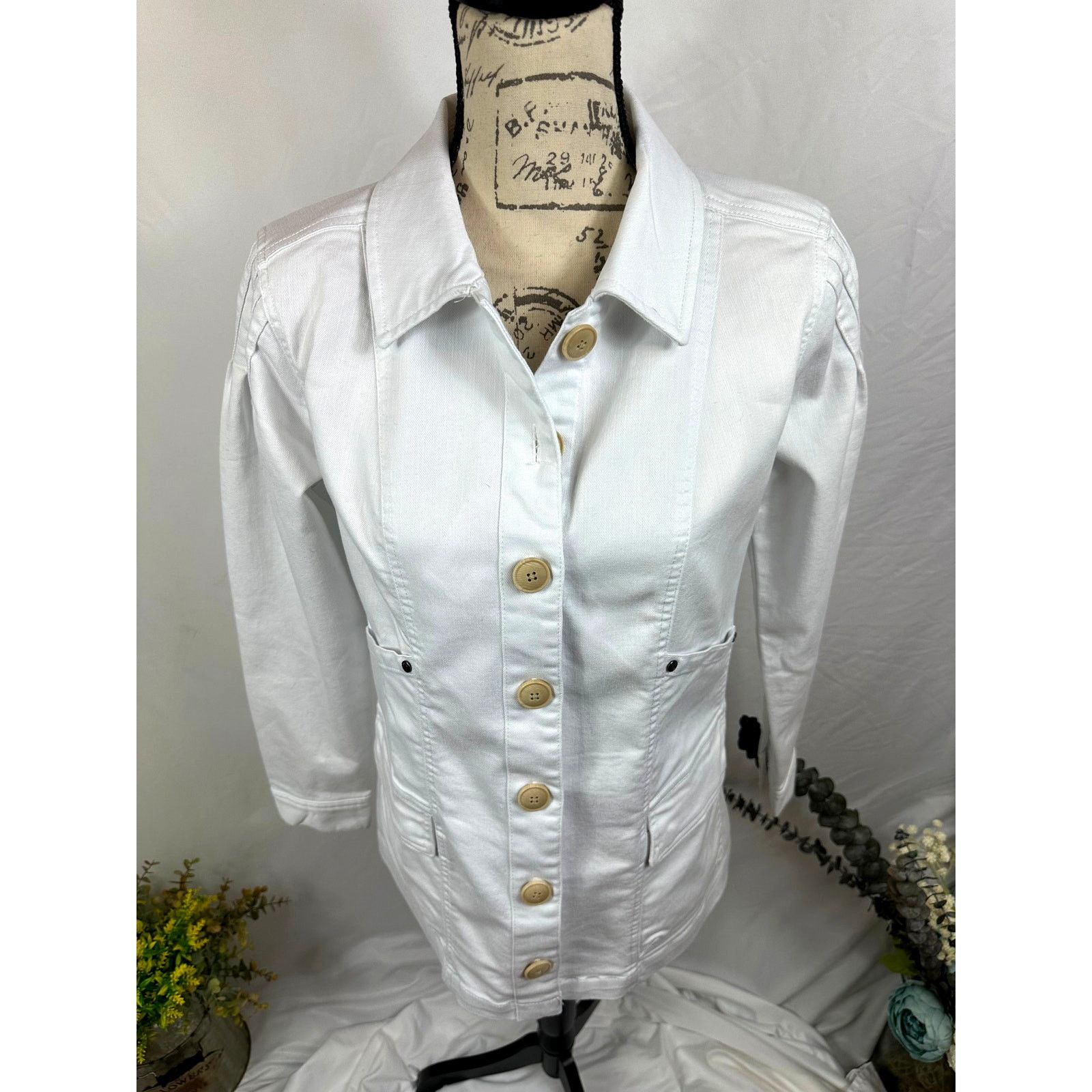 Other Anybody Stretch Twill Utility Jacket Crisp White XS Size XS / US 0-2 / IT 36-38 - 7 Thumbnail