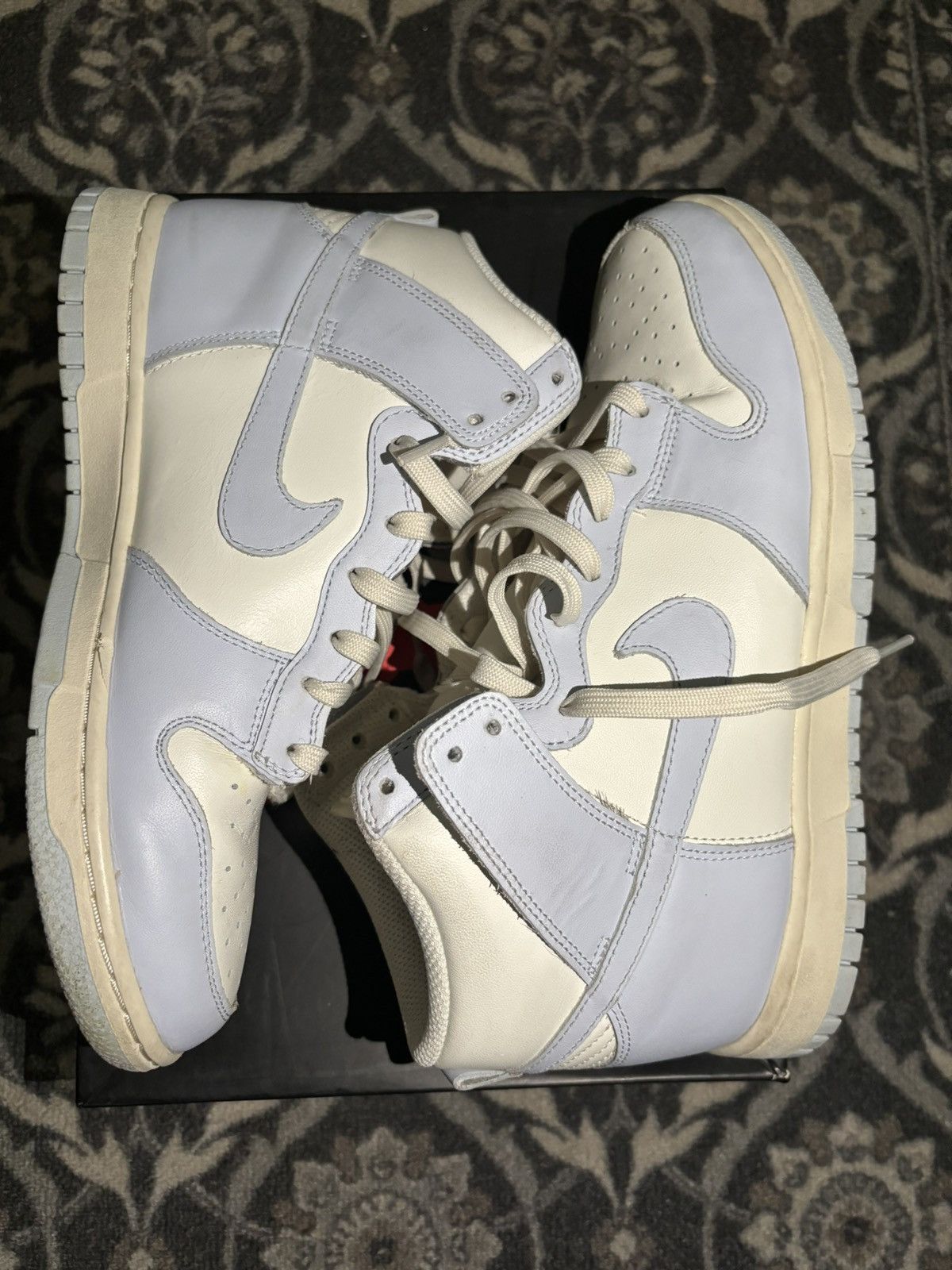 image of Football Grey Nike Dunk High (W) Size 8 Men’S Shoes in Lilac, Men's