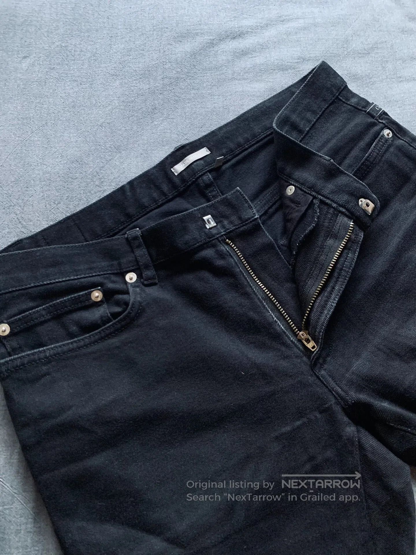 Dior Dior Logo Leather Patch Washed Jeans. Size US 31 - 5 Thumbnail