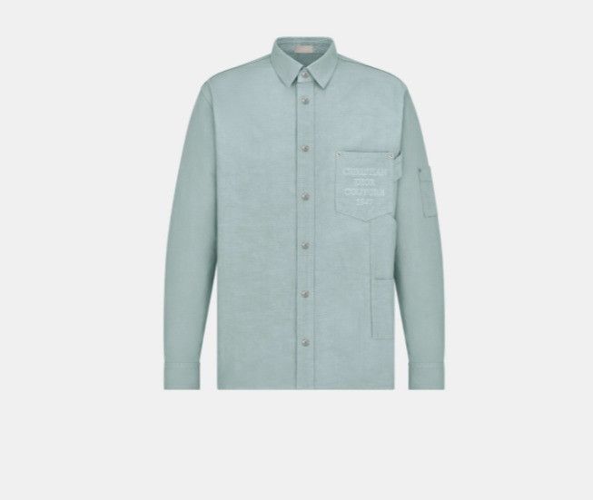 Dior o1w1db10225 483D587AY Couture Overshirt in Blue Size US S / EU 44-46 / 1 - 1 Thumbnail