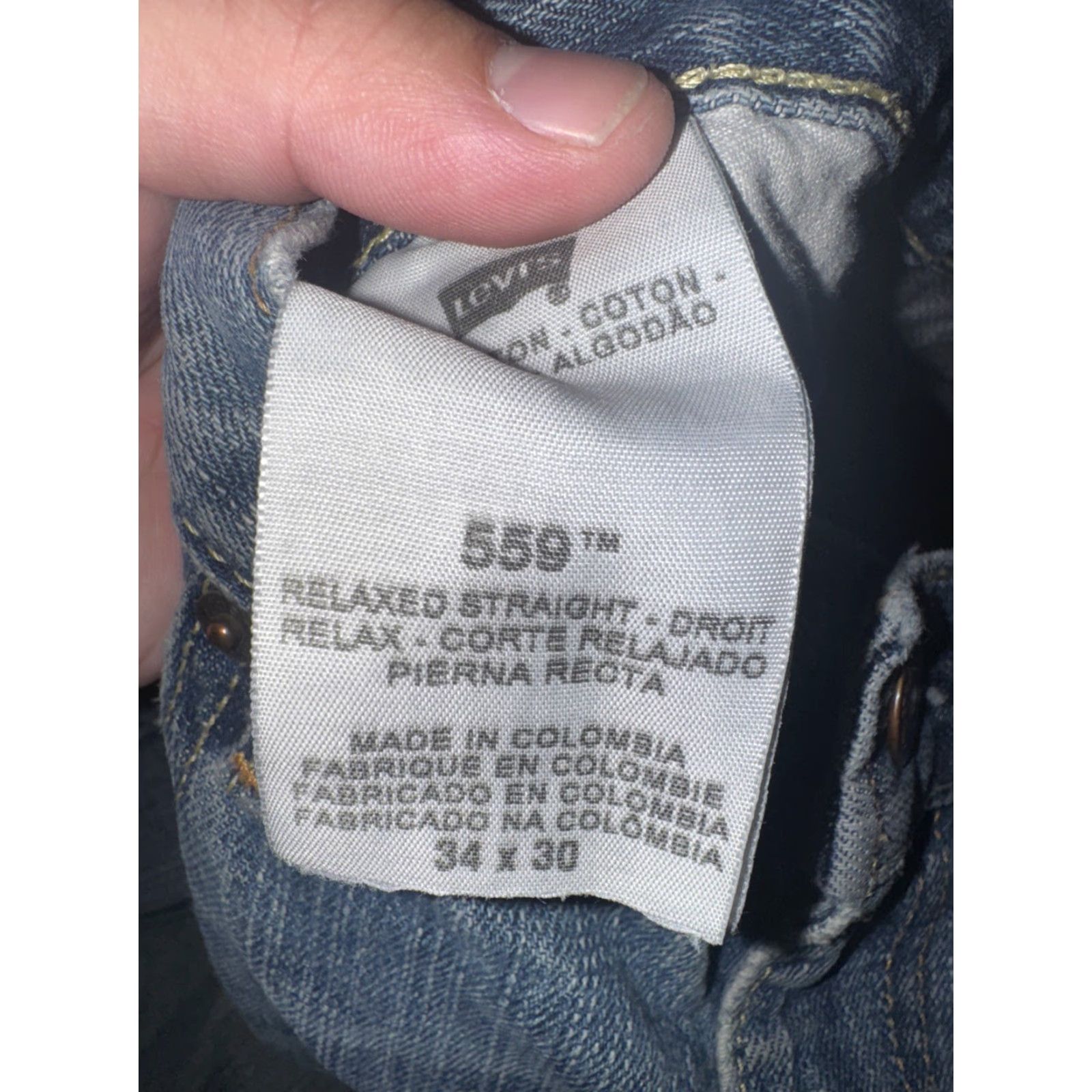 Levi's VINTAGE Levi’s 559 Relaxed Straight Jeans Men’s Blue 34x30 Medium Wash Denim USA Size US 34 / EU 50 - 4 Thumbnail
