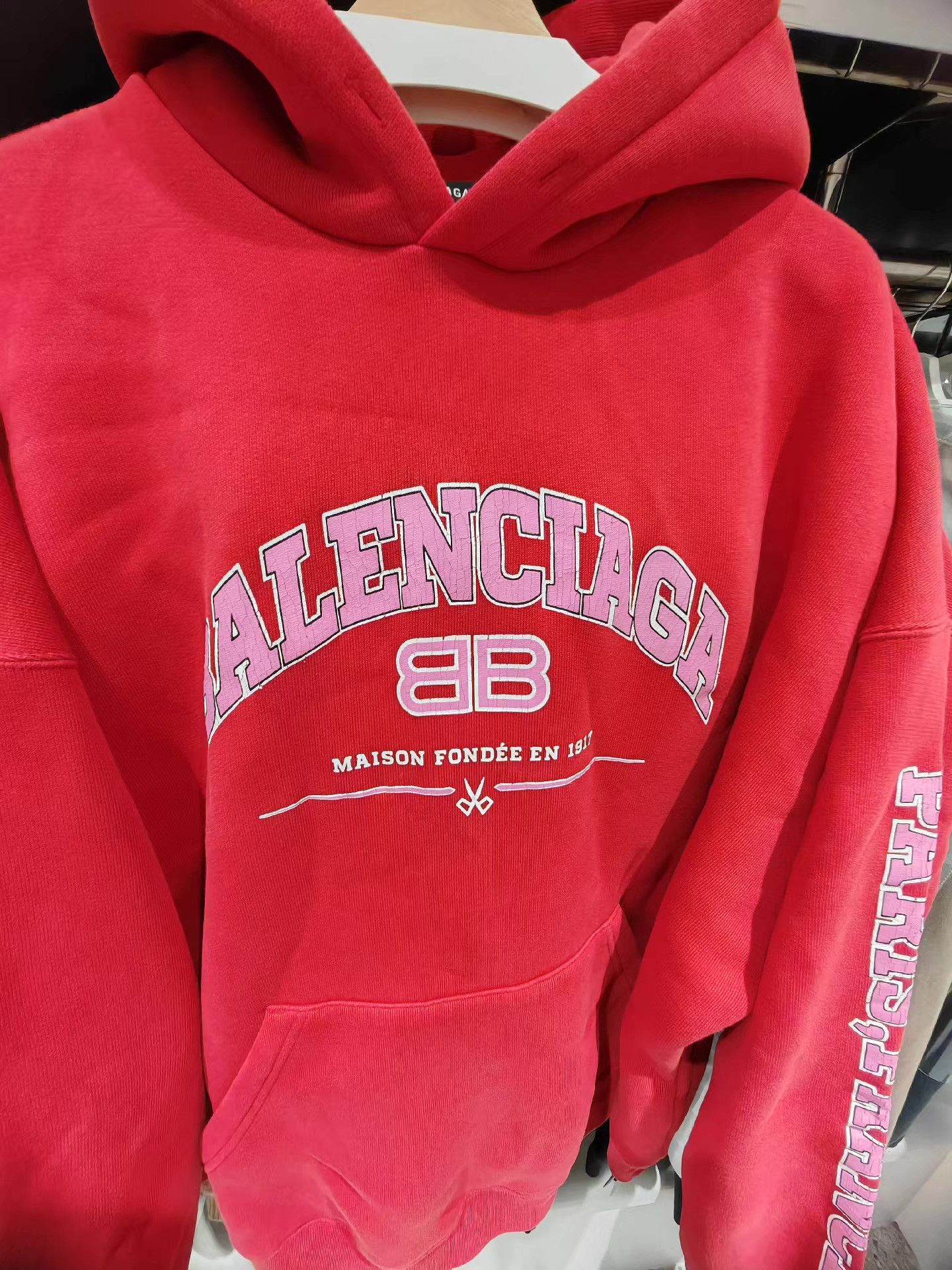Balenciaga Balenciaga Double B Distressed Scissor Logo Hoodie Q15 Size US L / EU 52-54 / 3 - 3 Thumbnail