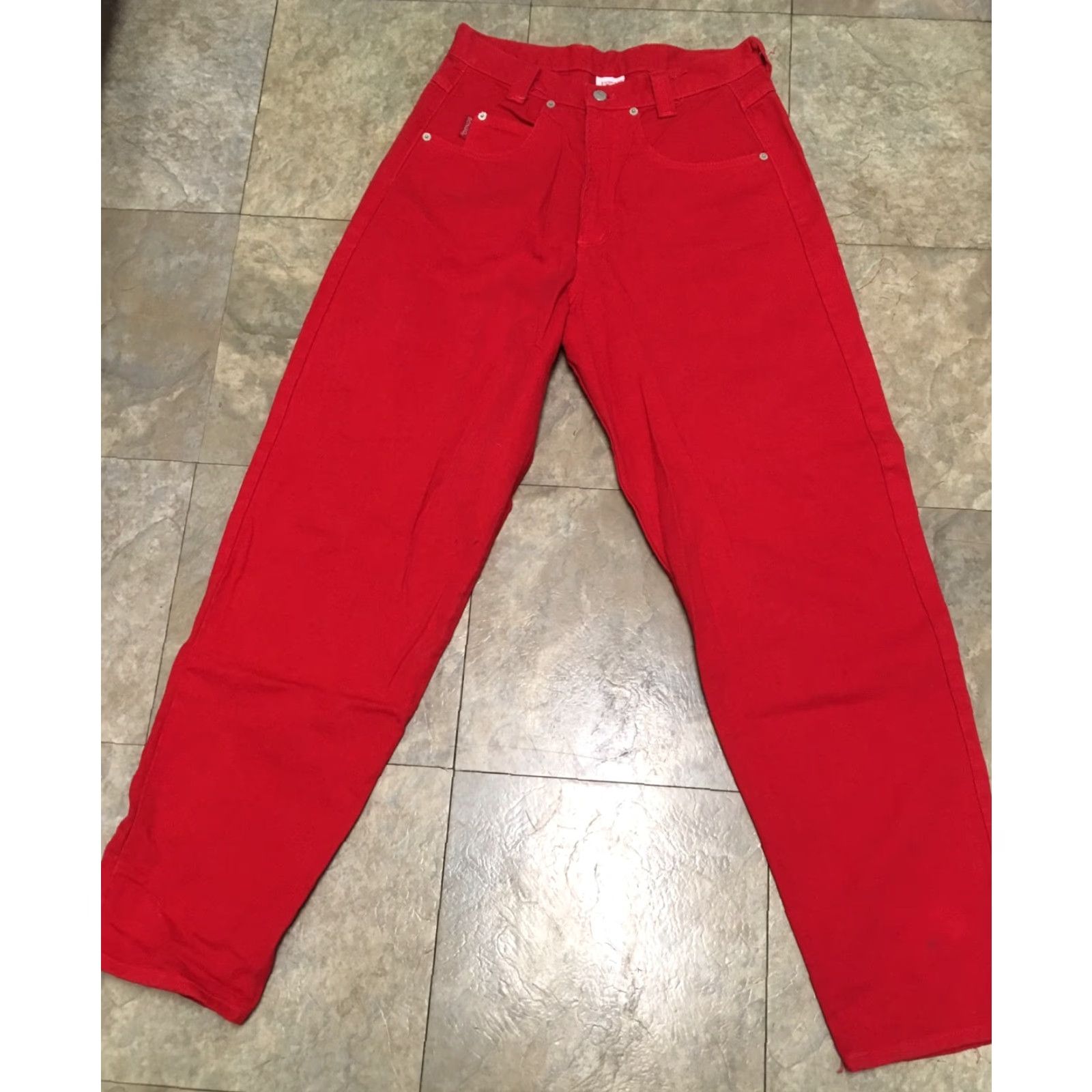 Vintage VINTAGE Bongo Jeans Special Reserve High Waist Tapered Leg 11 30" Waist Red Boys? Wait Size 32" / US 10 / IT 46 - 7 Thumbnail