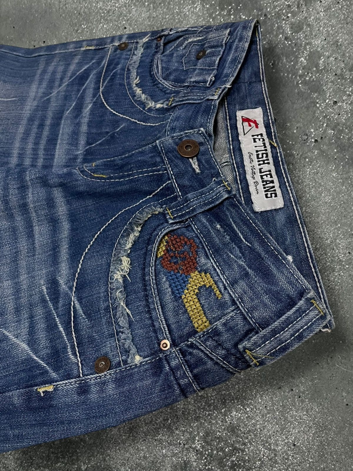 Designer × Japanese Brand × Vintage Vintage 1990s Japan Designer Fetish Baggy Y2K Style Denim Size US 26 / EU 42 - 7 Thumbnail