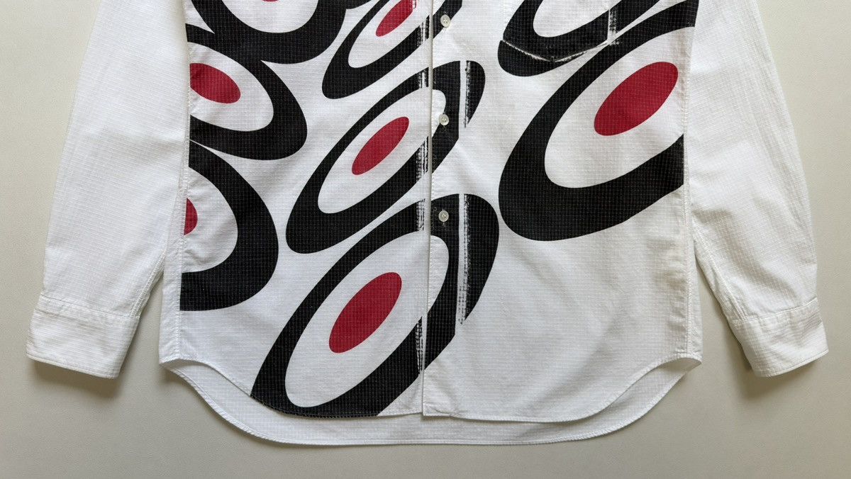 Comme des Garcons ‘Mod Target Print’ White Cotton Shirt Size US M / EU 48-50 / 2 - 10 Thumbnail