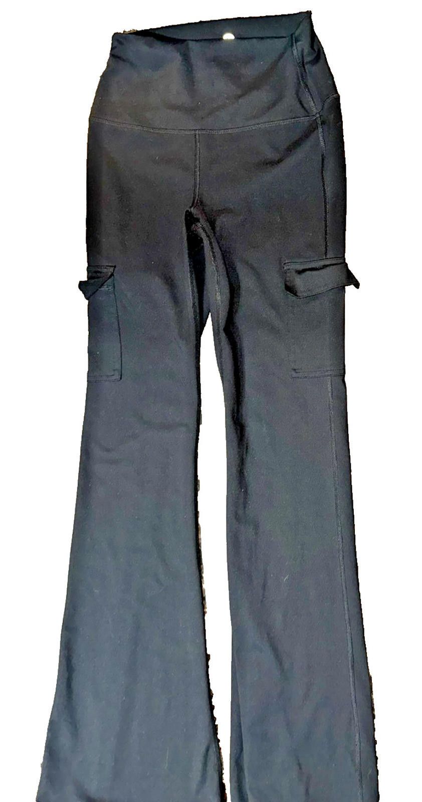 Designer Velocity Black Cargo Leggings Size S Athleisure Utility Size S / US 4 / IT 40 - 1 Thumbnail