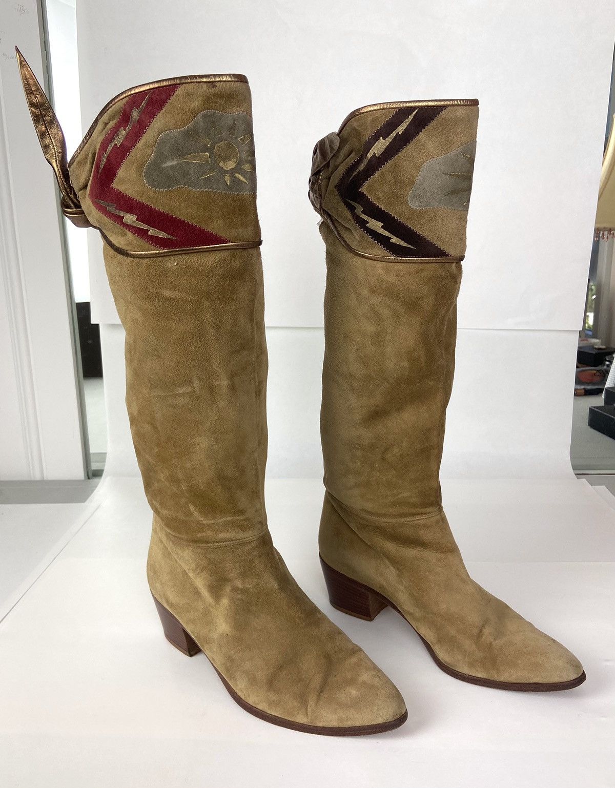 Vintage Vintage JOAN And DAVID Couture Womens Suede Boots 6 M Size US 6 / IT 36 - 3 Thumbnail