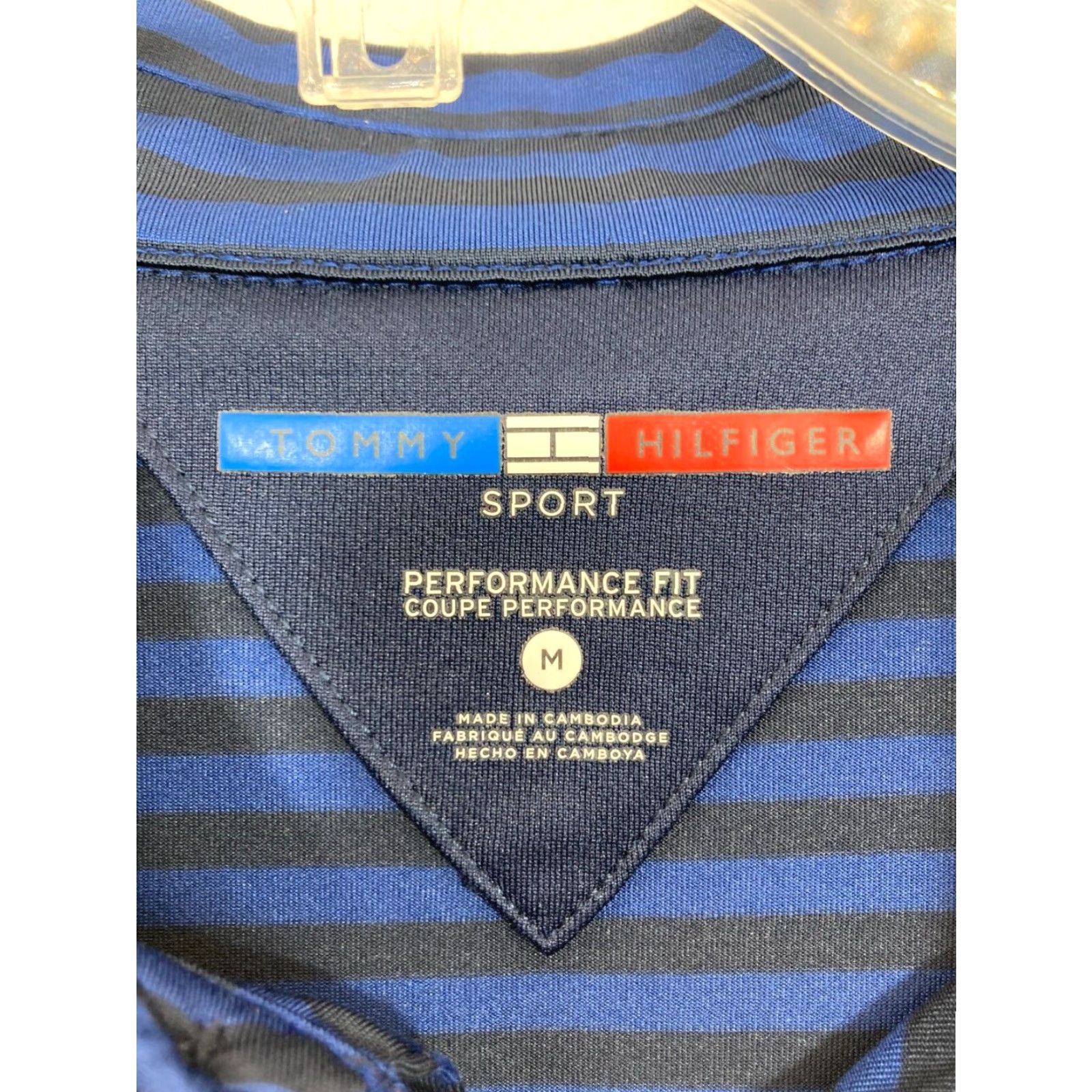 Tommy Hilfiger Tommy Hilfiger Polo Shirt Mens Medium Blue Short Sleeve Golf Performance Fit Cotton Blend Size US M / EU 48-50 / 2 - 3 Thumbnail