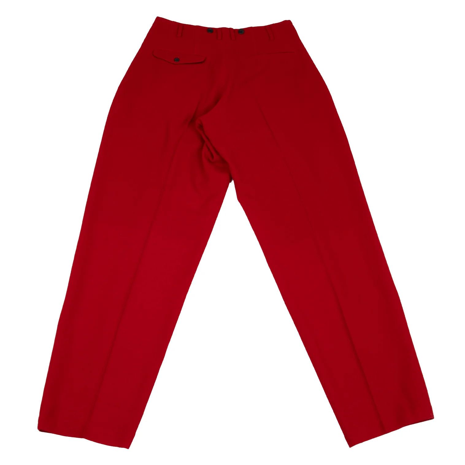 Yohji Yamamoto Yohji Yamamoto Wool Suspender Button Pants Red M Size US 34 / EU 50 - 9 Thumbnail