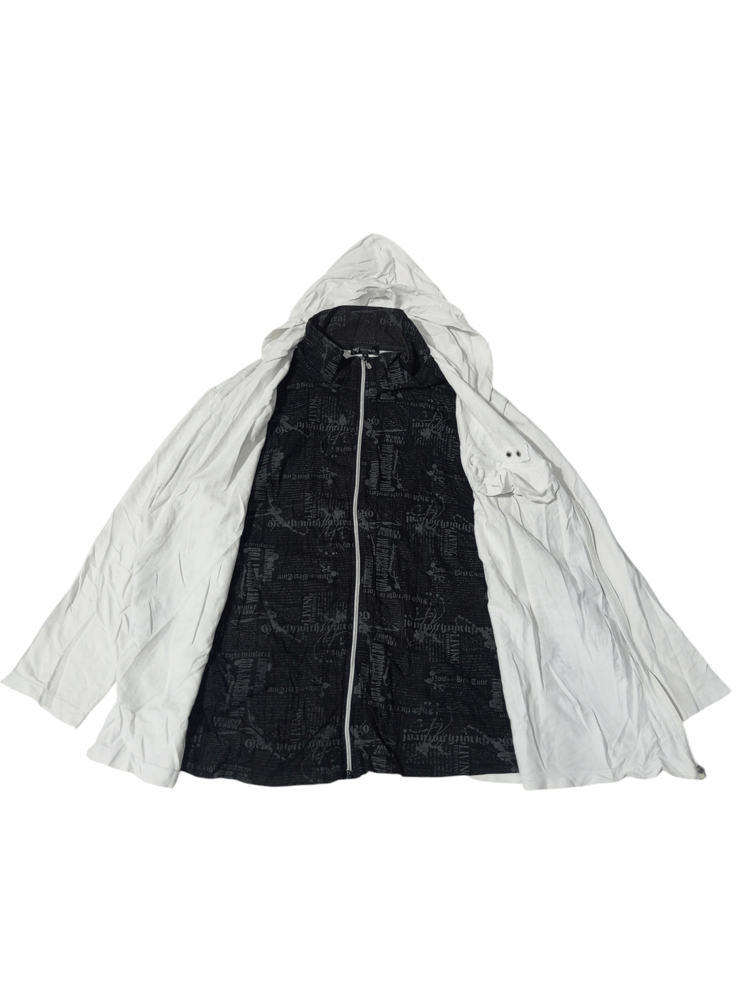 Japanese Brand Vintage pino bazzo double layer poem hoodie Size US XL / EU 56 / 4 - 4 Thumbnail
