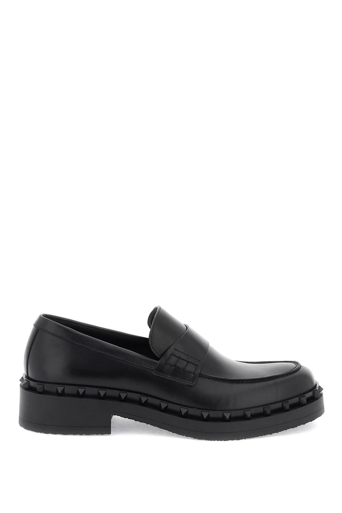 image of Valentino Garavani Rockstud M-Way Shoes in Nero, Men's (Size 9)
