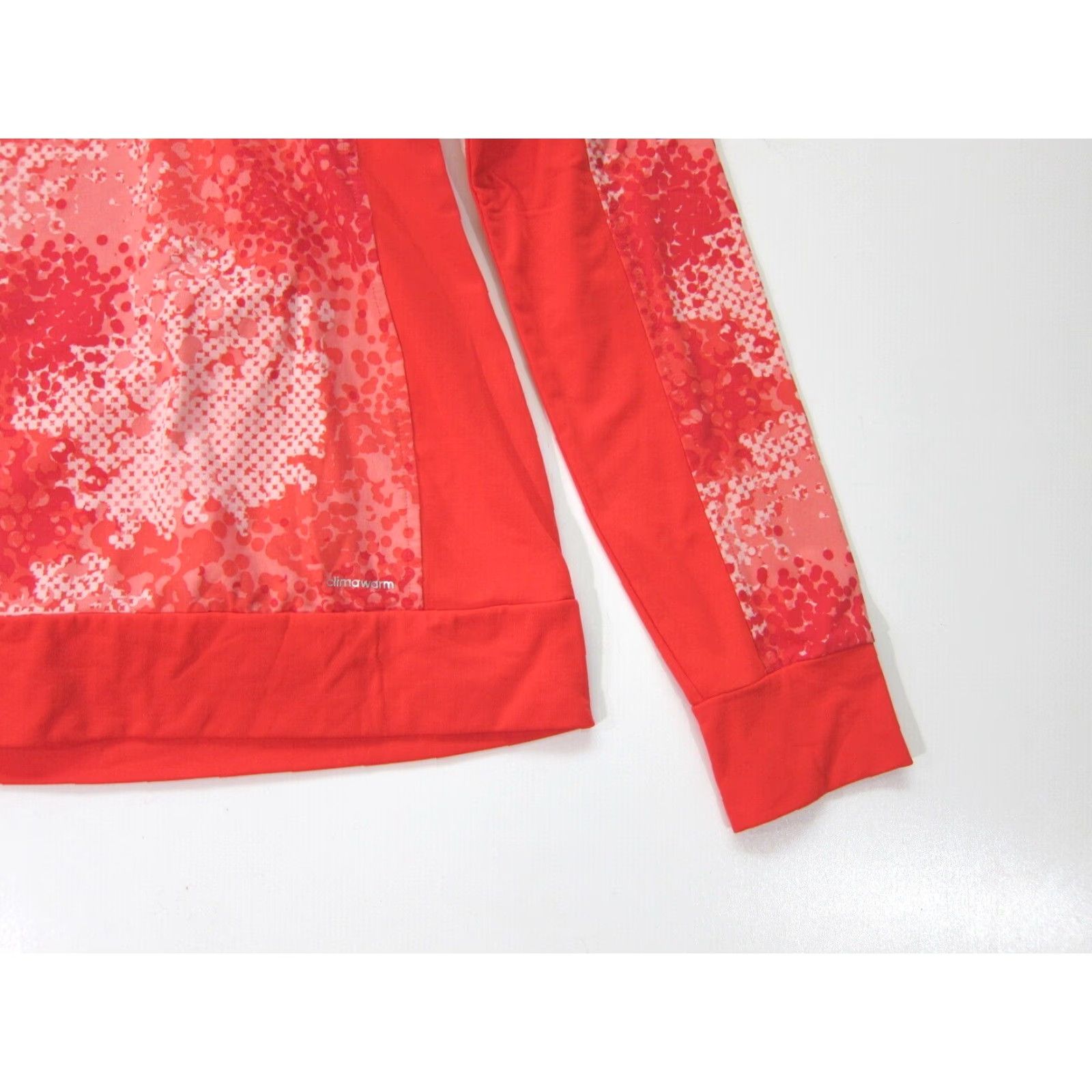Adidas VINTAGE Adidas Clima Warm Red Pink Polka Dot 1/4 Zip Pullover Pocket Thumb Hole Shirt M Size M / US 6-8 / IT 42-44 - 6 Thumbnail