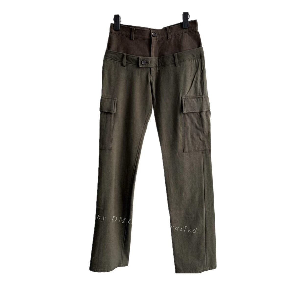 Vintage 2000s Y's Yohji Yamamoto Double Waisted Cargo Pants Size US 26 / EU 42 - 1 Thumbnail