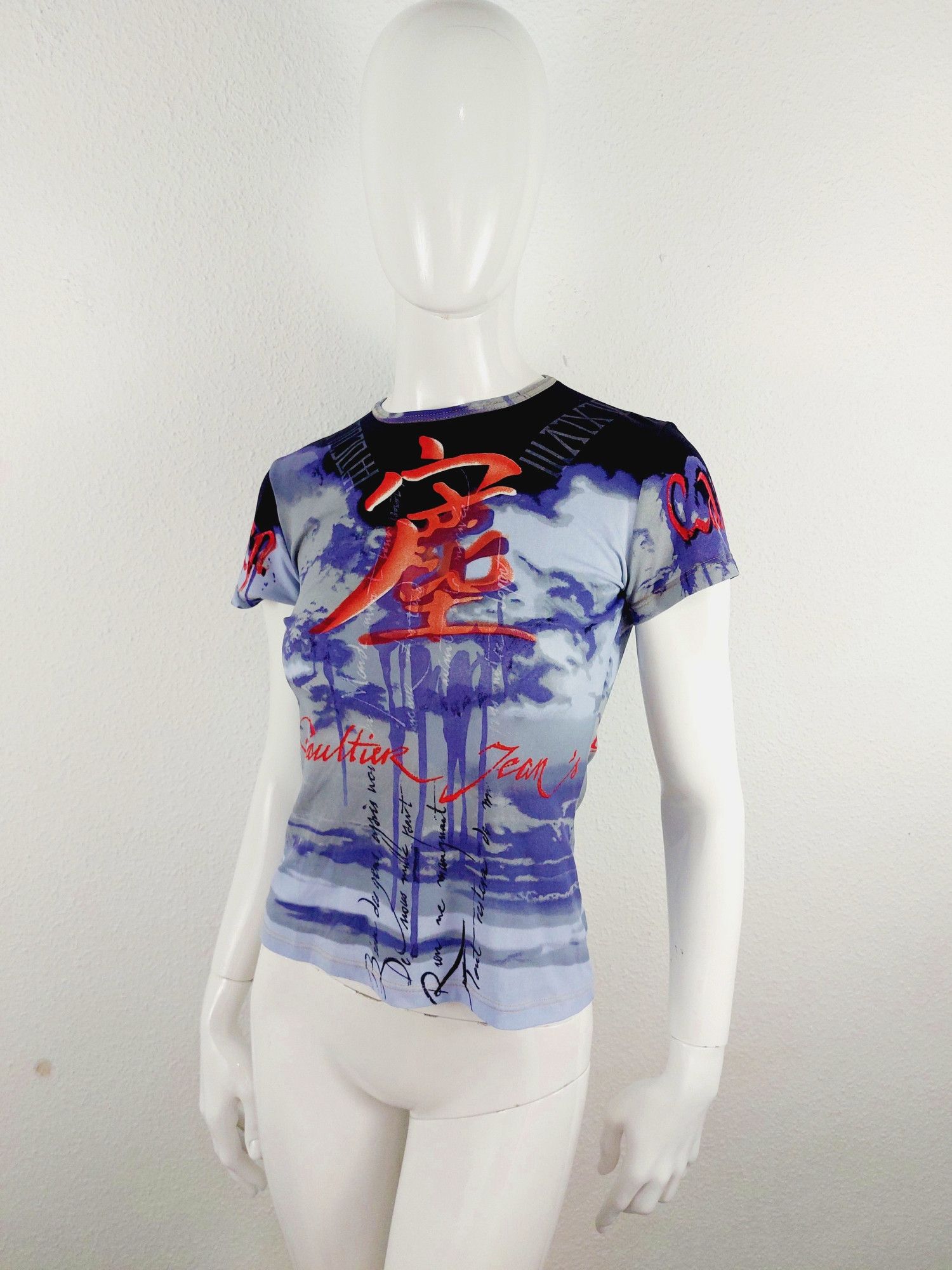 Jean Paul Gaultier Jean Paul Gaultier Tattoo Japanese Letters T-shirt Top Size US XS / EU 42 / 0 - 8 Thumbnail