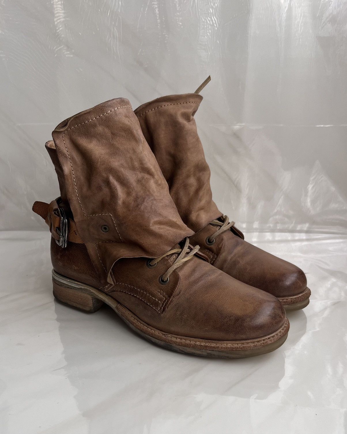 A.S.98 As 98 Airstep Zipper Boho Biker brown distressed boot Size US 8 / IT 38 - 1 Thumbnail