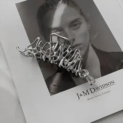 Japanese Brand × Vintage Large Metal Hair Claw Clip Irregular Hairpins Punk Size ONE SIZE - 4 Thumbnail