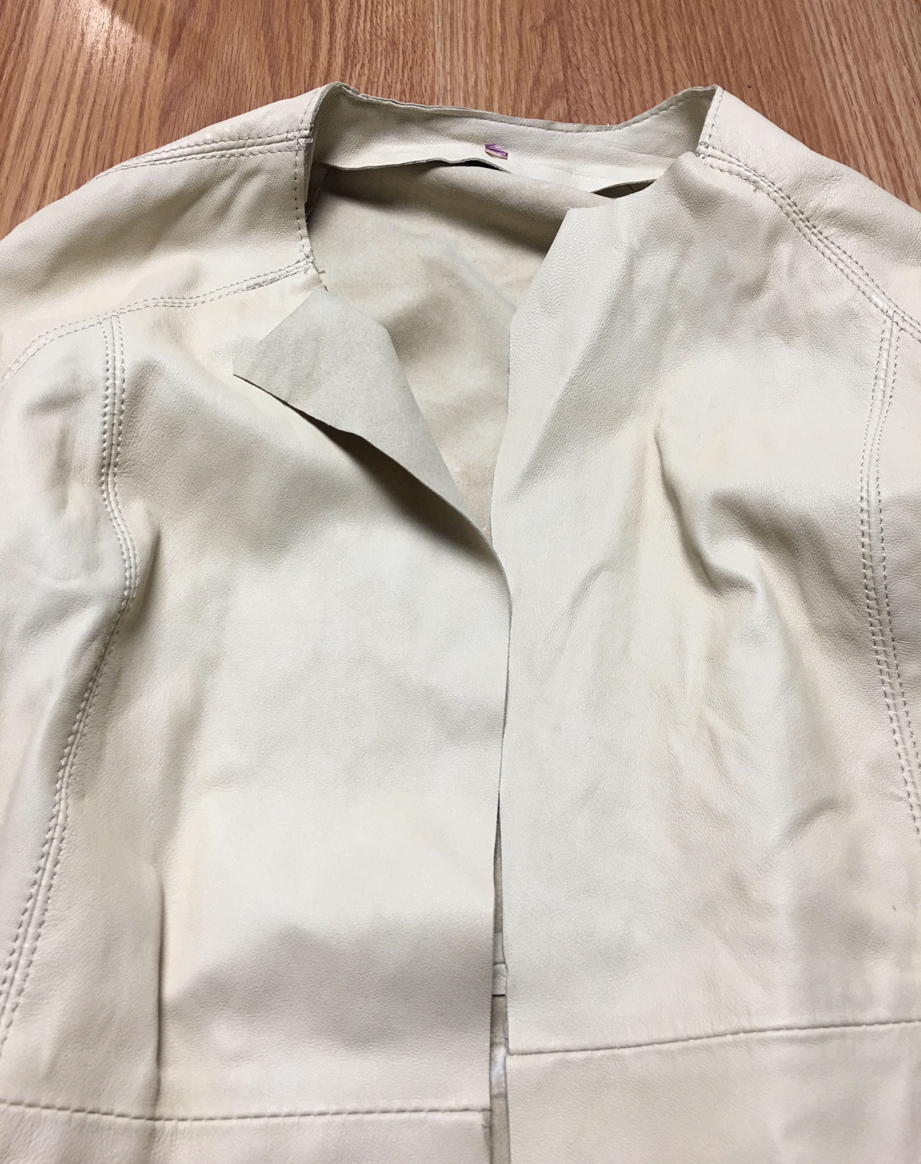 Imperial Imperial Ivory Leather Jacket Italy Size M / US 6-8 / IT 42-44 - 8 Thumbnail