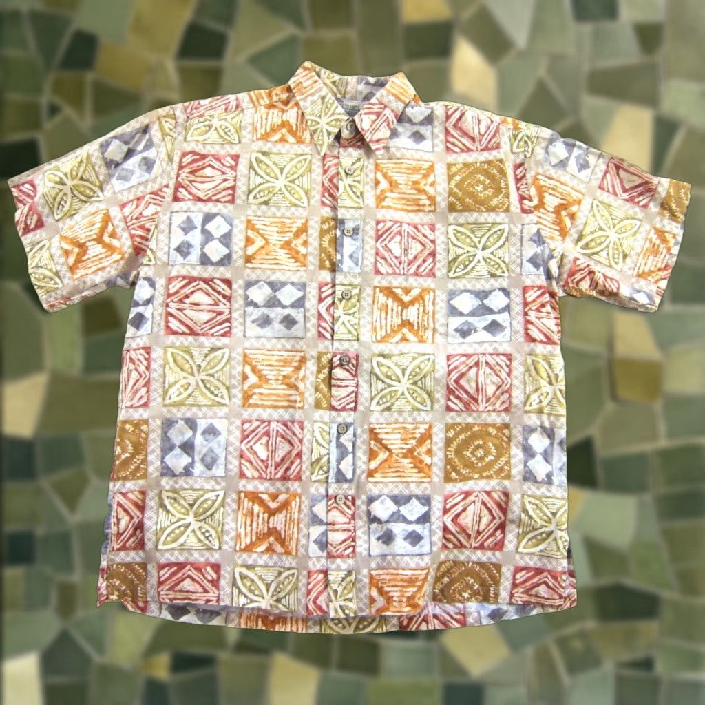 Pinko Vtg Cooke Street 100% Cotton Pink Yellow Green Short Sleeve Hawaiian Shirt Large Size US L / EU 52-54 / 3 - 1 Thumbnail