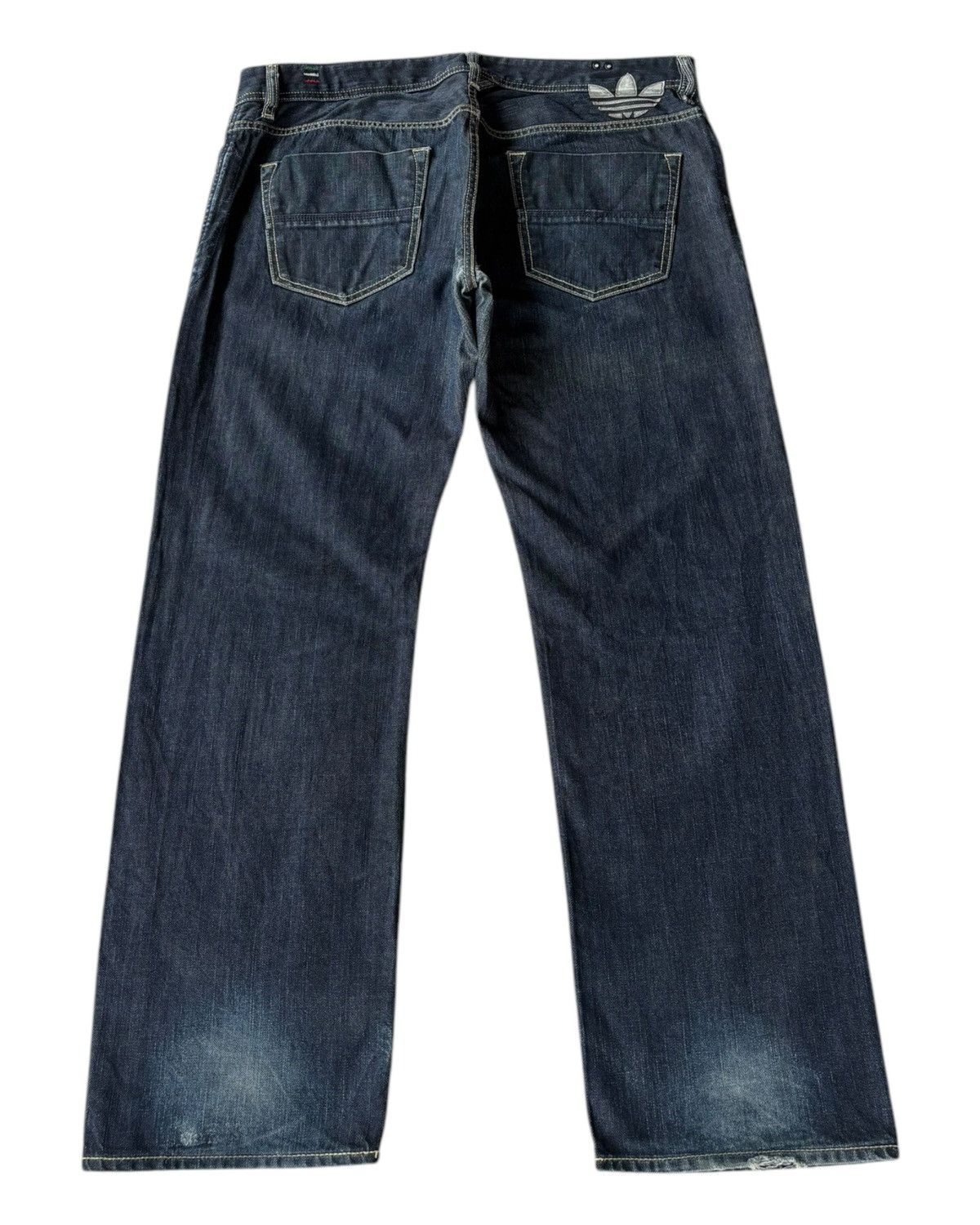 Adidas × Diesel 🔥DIESEL X ADIDAS BAGGY JEANS DISTRESSED DENIM BLUE JEANS Size US 36 / EU 52 - 10 Thumbnail