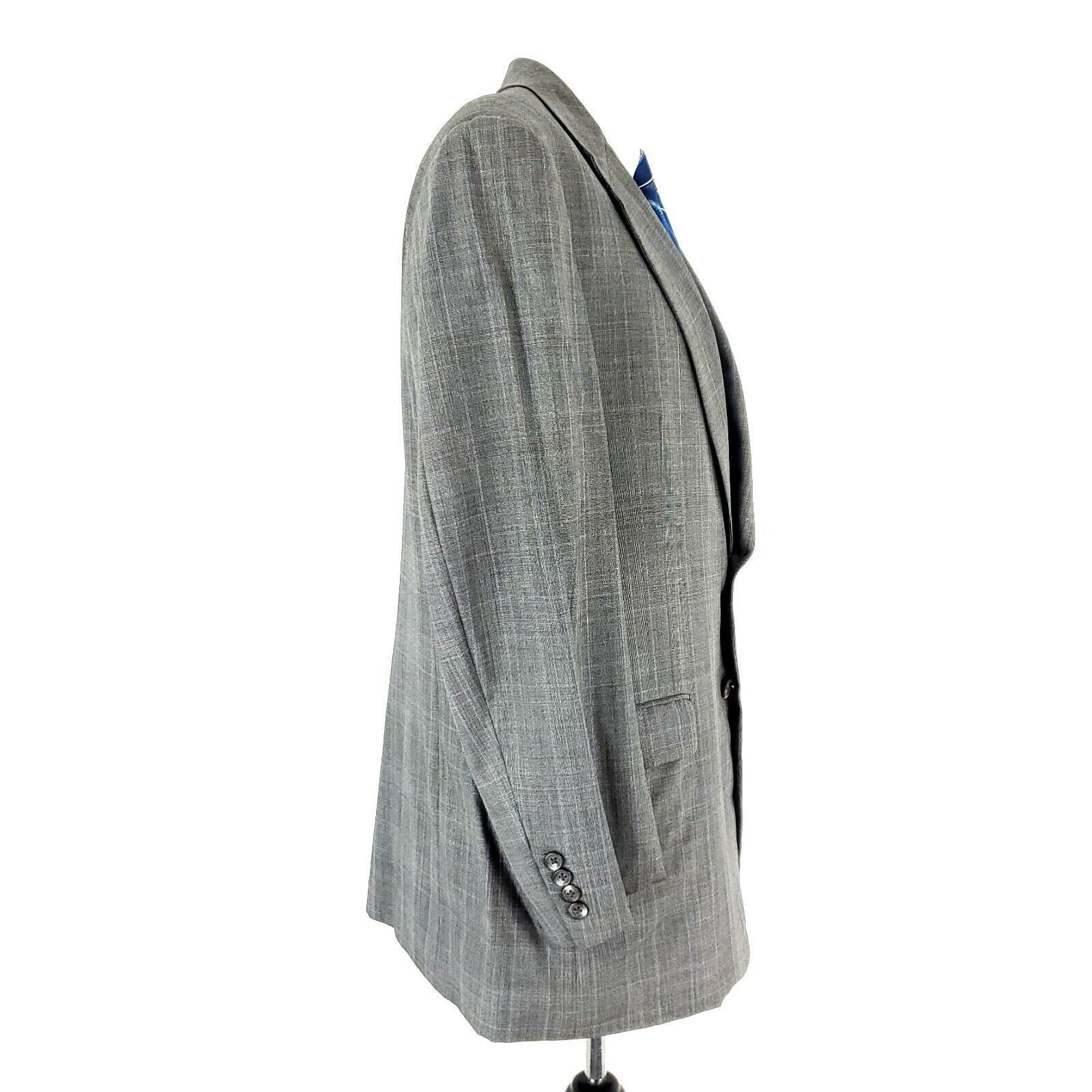 Hickey Freeman Hickey Freeman Loro Piana Tasmanian Super 120s Wool 2 Button Size 42R - 7 Thumbnail