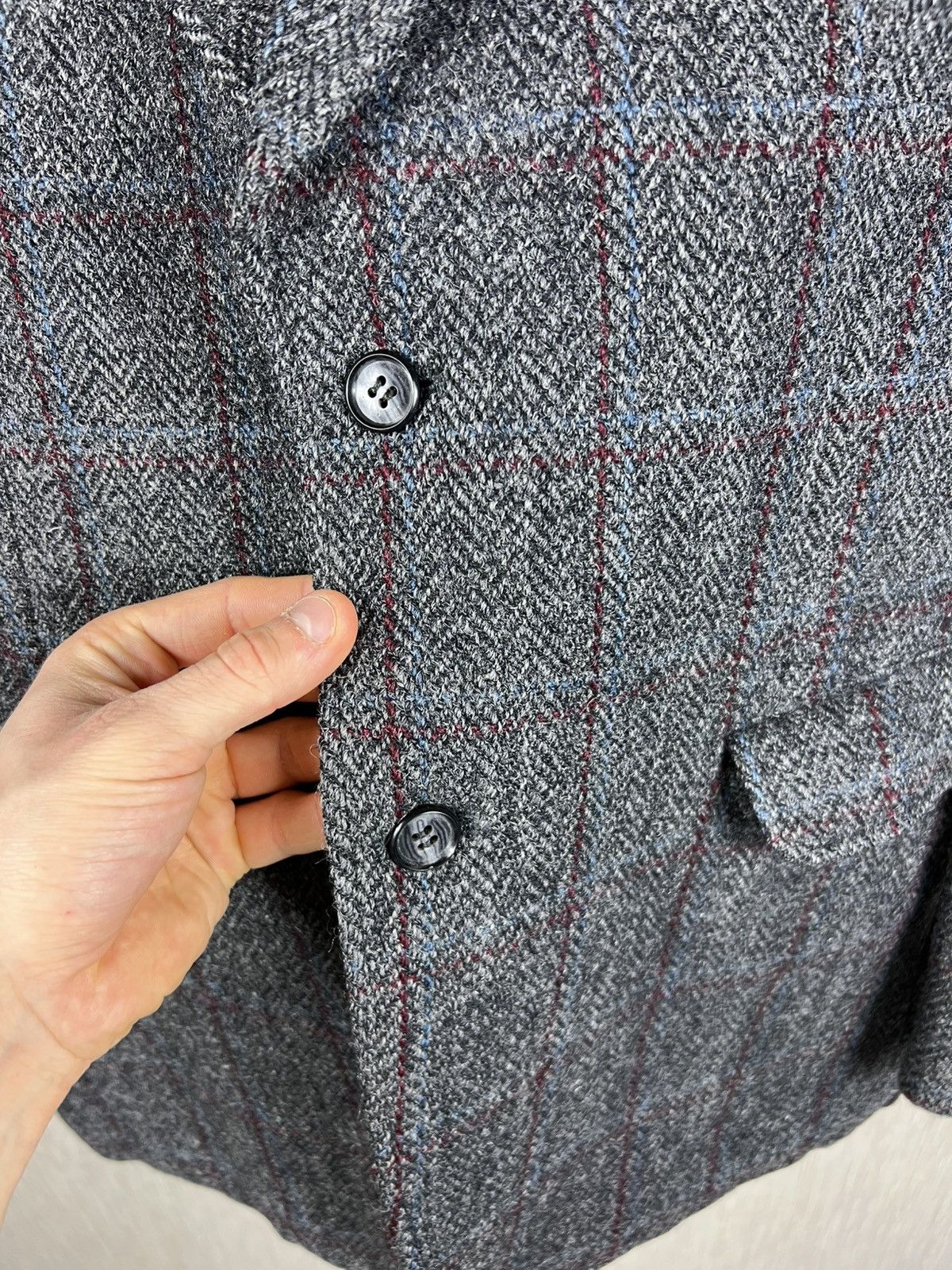 Harris Tweed Vintage 90s Harris Tweed wool light checked blazer jacket Size US L / EU 52-54 / 3 - 11 Thumbnail