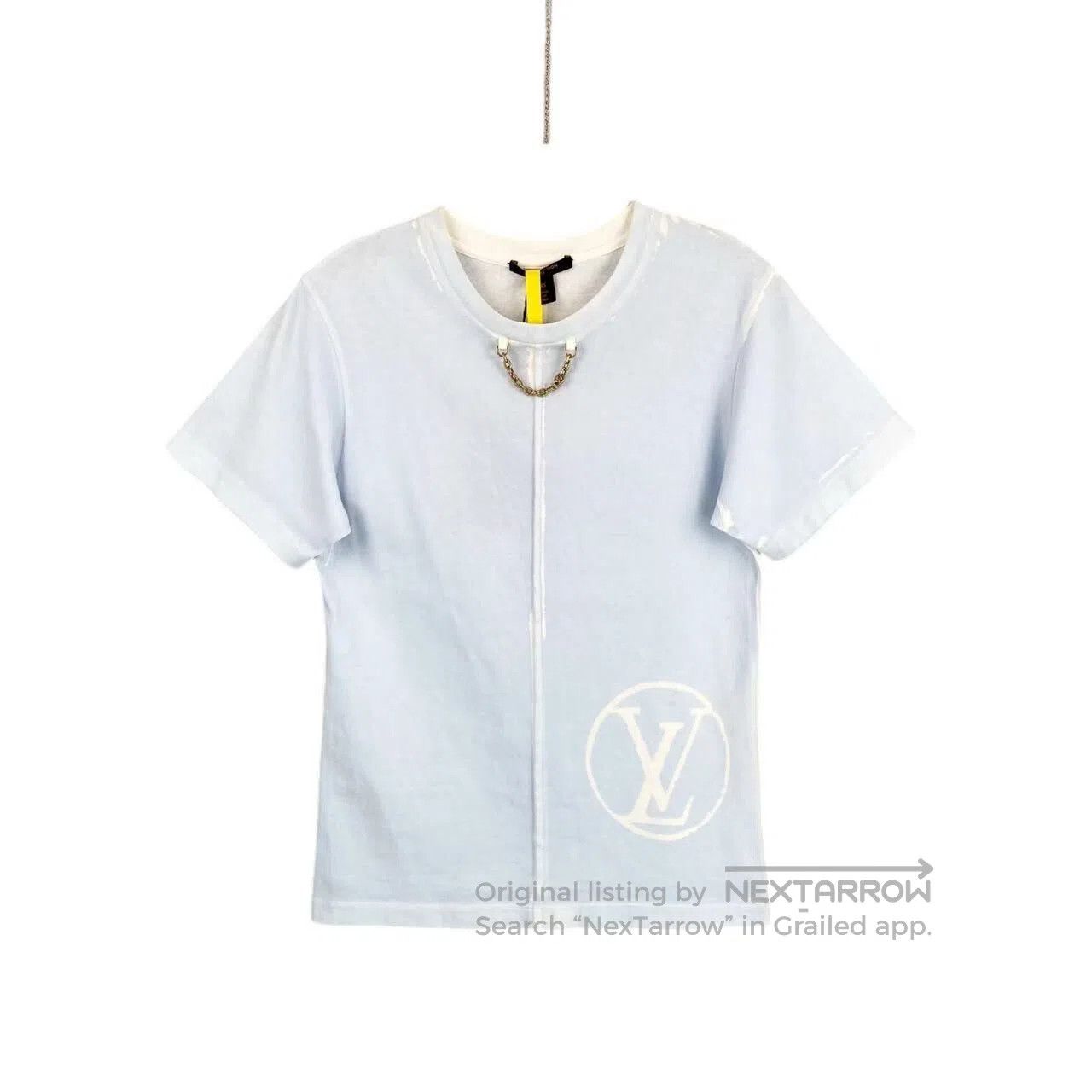 Louis Vuitton Louis Vuitton 23SS blue chain logo print short sleeves| Size XS / US 0-2 / IT 36-38 - 1 Thumbnail